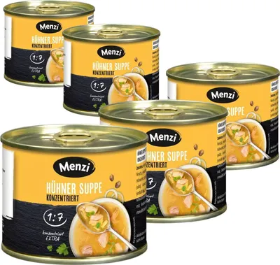 Produktbild von Menzi Hühner Suppe extra konzentriert 1:7, Sparpack mit 5x200ml