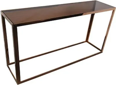Produktbild von Casa Padrino Luxus Konsolentisch Roségold / Schwarz 150 x 40 x H. 78 cm - Wohnzimmermöbel