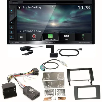 Produktbild von Kenwood DNX-5190DABS Navi CarPlay USB CD Einbauset für Mercedes SLK R171 ab 2008