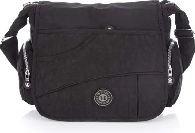 Produktbild von Bag Street groß Damentasche Leicht Crinkle Nylon Umhängetasche schwarz
