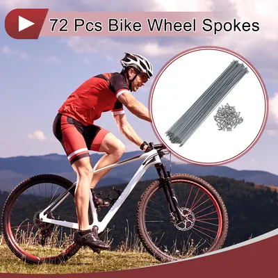 Produktbild von 72 Satz 14G Fahrradspeichen 293mm Radspeichen Kohlenstoffstahl Verzinkt Silberton