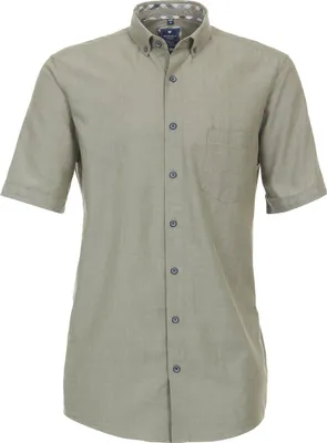 Produktbild von REDMOND Übergrößen Kurzarmhemd mit Brusttasche Khaki 4XL