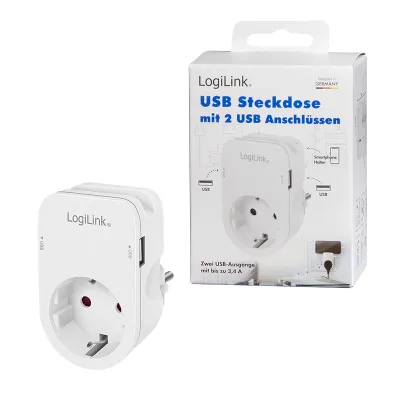 Zdjęcie produktu dla LogiLink PA0247, 1 x gniazdo sieciowe, Typu F, 230 V, 50 Hz, 3,4 A, 3,4 A
