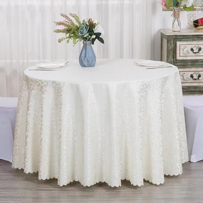 Obrázek produktu pro Kulatá ubrus, béžová, polyester, průměr 300 cm