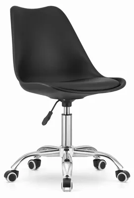 Image de Chaise de bureau pivotante Alba en polypropylène noir