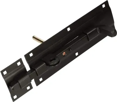 Produktbild von KOTARBAU® Bolzenriegel Riegel 230/77 Beidseitig Schlossriegel Pulver Schwarz Metall Torriegel Schubriegel Türriegel Torschieber Türschlossriegel Stalltür Schlossriegel