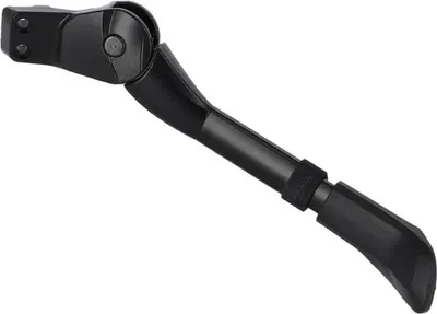 Imagen del producto de XLC KS-C08: Patilla lateral estable, para bicicletas de hasta 35 kg, ajustable para ruedas de 16 a 24 pulgadas, distancia entre agujeros KSA de 18 mm, diámetro de los agujeros de 5 mm