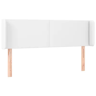 Obrázok produktu pre vidaXL Čelo postele s ušami biele 147x16x78/88 cm Imitácia kože