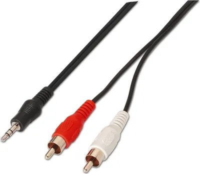 Immagine prodotto di Aisens - Cavo audio stereo, jack 3,5/m-2xrca/m, nero, 3,0 m