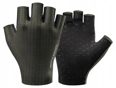 Produktbild von Rockbros Fahrradhandschuhe Kurzfinger atmungsaktiv Grün L