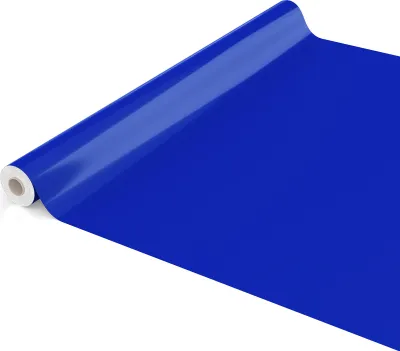 Produktbild von Tischdecke Wachstuch PVC abwaschbar Einfarbig Blau 350x140cm Schnittkante