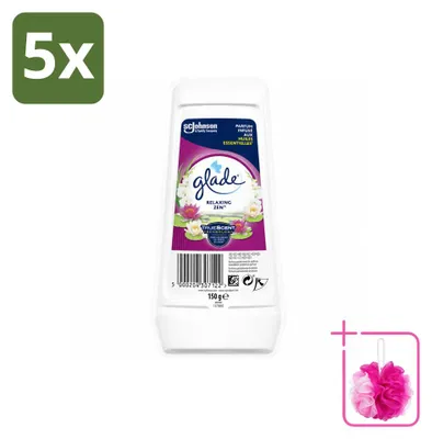 Obrázek produktu pro 5 kusů osvěžovače vzduchu Glade Relaxing Zen, gel, 150 g - výhodná balení