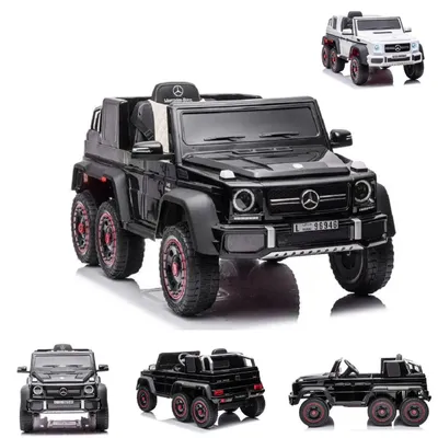 Immagine prodotto di Veicolo per bambini - Auto elettrica "Mercedes G63 AMG 6x6" - licenza - batteria 12V7AH + 2.4Ghz+sedile in pelle+EVA-nero