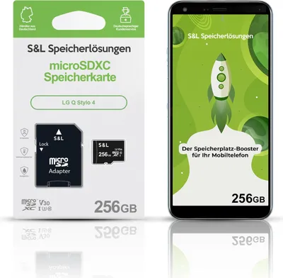 Produktbild von microSD Speicherkarte S&L für LG Q Stylo 4 - Speicherkapazität: 256 GB