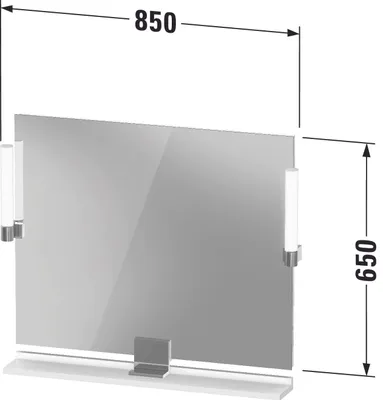 Produktbild von DURAVIT SV74220BD550000 Sivida Spiegel 850x650x36,LED,Dimmf.