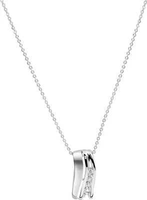 Produktbild von Zeeme Basic Anhänger mit Kette 925/- Sterling Silber 42+3cm weiß Zirkonia weiß 500245533