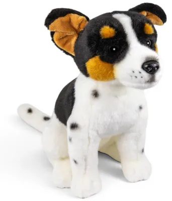 Produktbild von Carl Dick Jack Russell sitzend schwarz-weiß-braun ca. 25cm Plüschtier, Stofftier, Kuscheltier 3820