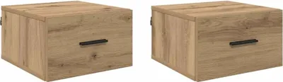 Produktbild von Nachttisch 2 pcs Artisan-Eiche 35 x 35 x 20 cm Holzwerkstoff
