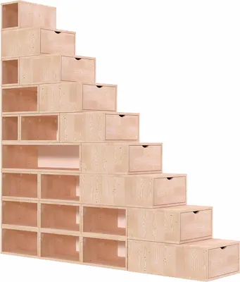 Immagine prodotto di Scaffale a gradini 225 cm - Grezzo (senza vernice)