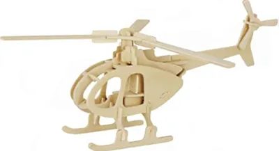 Image de Puzzle 3D en bois à construire - Hélicoptère