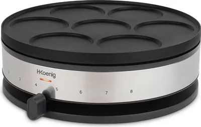 Produktbild von H.Koenig KREP56 Crêpes Eisen/ Mini-Pancakes & Crêpes/ bis 230 °/  Antihaft/ 1500 W/ Schwarz