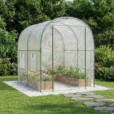 Produktbild von Möbel Gewächshaus mit Rahmen 160 x 200 x 192,5 cm PVC TransparentGewächshäuser - Gewächshäuser c7589