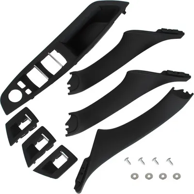 Produktbild von KOMPLETT SET Türgriff Griff Abdeckung Innen VORNE + HINTEN in Schwarz