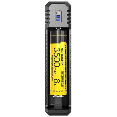Produktbild von Nitecore 1-cestná USB nabíječka UI1 s nabíjecím proudem max.800mAh, 3 LED, nabíjí 21700 s max.77mm
