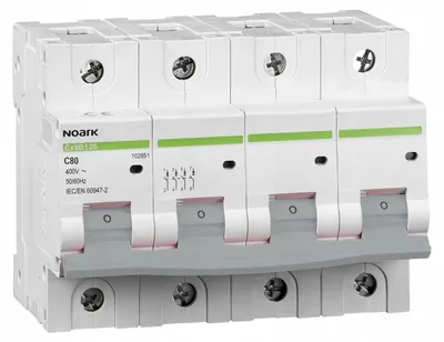 Zdjęcie produktu dla Wyłącznik nadprądowy Ex9B125 4P C80 102851 NOARK