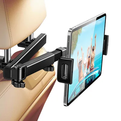 Produktbild von Auto-Tablet-Halter,Kopfstützenhalter für Kinder, 360° Kugelgelenk, neigbar ±45°, kompatibel mit 4,7–12,9" Geräten,für Filme, Spiele und Videoanrufe