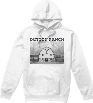 Obrázek produktu pro Yellowstone - Pánská mikina s kapucí "Dutton Barn" TV8269 (XL) (Bílá)