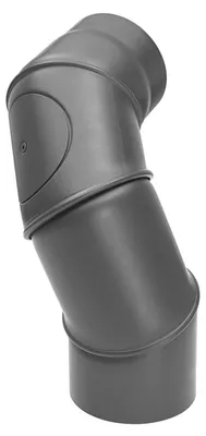 Produktbild von Raik Basic Rauchrohrmultibogen 150mm gussgrau mit Tür – 4teilig für Rauchrohr / Ofenrohr