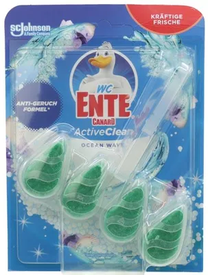 Produktbild von WC-Ente Active Clean, WC (Toilette), Reiniger, Fest, Felgenblock, Ozean, Mintfarbe, Weiß