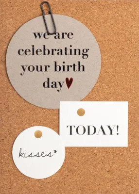 Produktbild von Räder Design Korkkarte 'Your Birthday' Klappkarte mit Grußzetteln