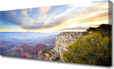 Produktbild von Tulup Leinwand-Bilder 125x50 Wandbild Canvas Kunstdruck Meer Gebirge Landschaft