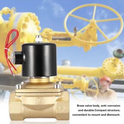 Obrázok produktu pre Elektrický solenoidový ventil, solenoidový ventil, NC solenoidový ventil, 1-1/2 220V solenoidový ventil, dvojcestný solenoidový ventil