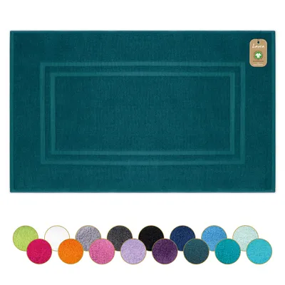 Zdjęcie produktu dla Mata pod prysznic Lavea®, 50x80 cm, dywanik do łazienki, 100% bawełna, 800 g/m², bardzo chłonna, możliwość prania, mata łazienkowa, seria Bali – kolor: pistacjowy