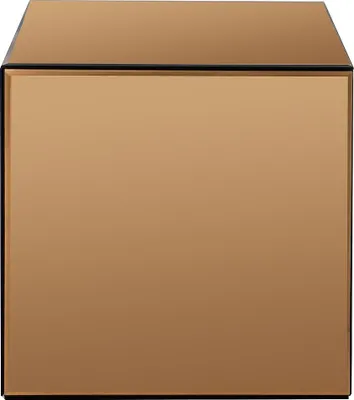 Produktbild von Beistelltisch mit Rauchspiegelglas und MDF - Braun - CUBIX