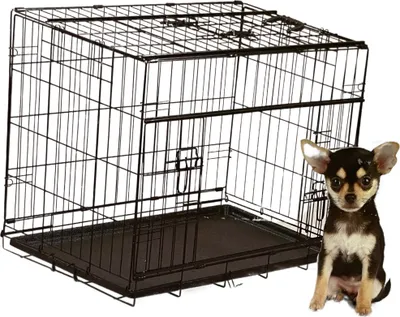 Produktbild von Hundekäfig 56cm Drahtkäfig Hund Transport Box Kleintier Käfig Gitterbox Haustier