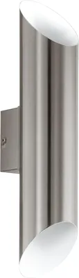 Produktbild von EGLO LED Außen-Wandlampe Agolada, 2 flammige Außenleuchte, Wandleuchte aus Edelstahl in Silber, weiß, IP44
