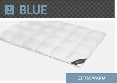 Produktbild von Spessarttraum Daunendecke Blue Füllung: 60%  Daunen/ 40% Federn Bezug: 100% Baumwolle  Größe 240 x 220  cm Wärmeklasse extrawarm