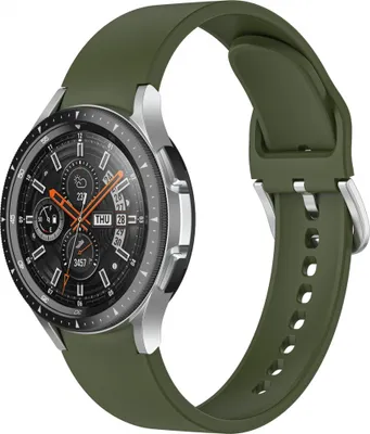 Produktbild von Bstrap Silicone Armband für Samsung Galaxy Watch 4 / 5 / 5 Pro / 6, olive green