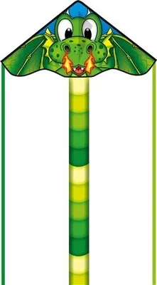 Obrázok produktu pre Detský šarkan HQ Simple Flyer 85 Dragon 102138 Zelený 85 x 42 cm + 150 cm chvost