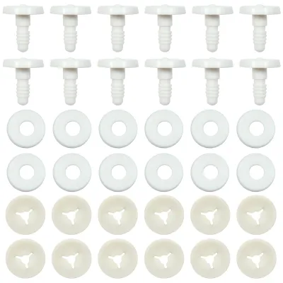 Image de Articulations pour poupées - 20 pièces.
Articulations en plastique pour peluches - Pour la fabrication de jouets en tissu - 25 mm, couleur blanche