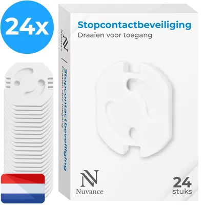 Productafbeelding van Nuvance Stopcontactbeveiliging - 24 Stuks - Kinderbeveiliging - NL - Stopcontact Beveiliging - Wit