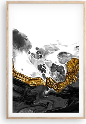 Produktbild von Gerahmtes Poster - Rahmen in heller Eiche - Abstraktion verschüttet Kontrast - 61x91,5 cm - Wand Bild - Wanddeko - Wandbilder - Kunstposter - Wandposter - Bilderrahmen - Bilder - P2NPA61x91-4498