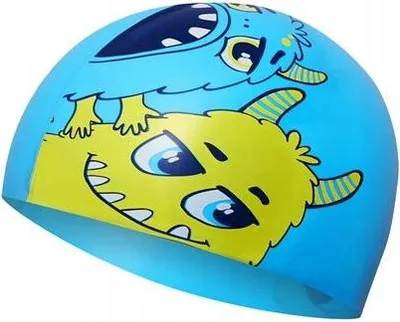Produktbild von Nils Aqua NQC Monster Kinder Badekappe blau