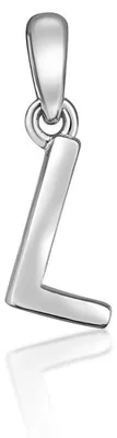 Obrázek produktu pro Minimalistický stříbrný přívěsek ve tvaru písmene „L“ SVLP0948XH2000L