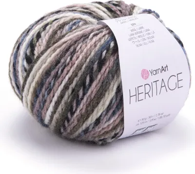 Produktbild von YarnArt Heritage 341 Vielseitige, bunte Wolle für kreative Projekte 125m/50g