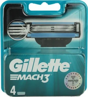 Zdjęcie produktu dla Gillette Mach3 Wymienne ostrza do maszynki, 4 sztukii